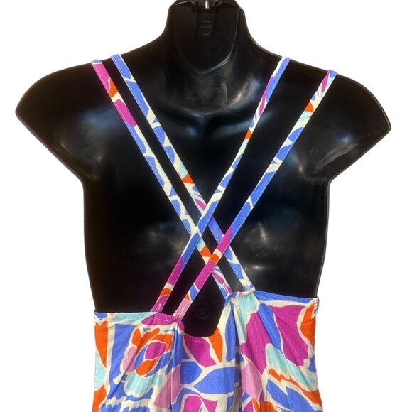 FRNCH Amande Multicolor Tiered Button Front Long Maxi Dress Women's size XS - Picture 7 of 8